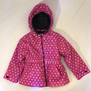 Girls jacket with fleece lined inner shell.